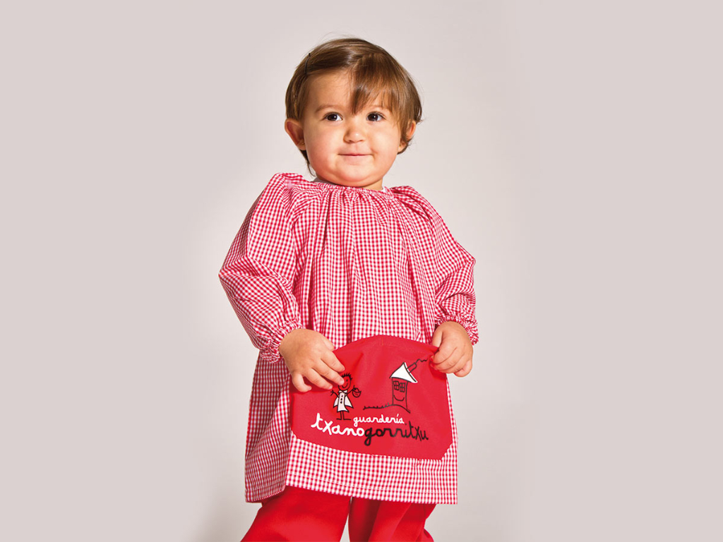 dressing gown baby nursery uniform txanogorritxu